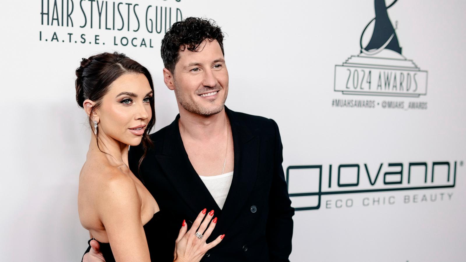 PHOTO: Jenna Johnson and Val Chmerkovskiy attend the 11th Annual MUAHS Awards at The Beverly Hilton on Feb. 18, 2024 in Beverly Hills, Calif.