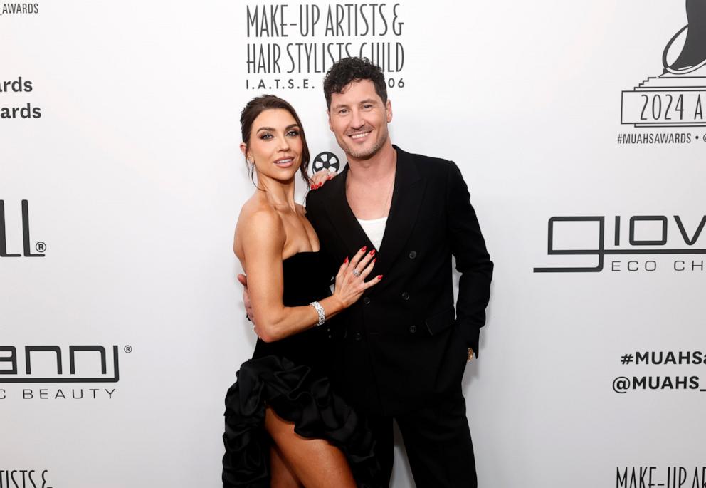 PHOTO: Jenna Johnson Chmerkovskiy and Val Chmerkovskiy attend the Make-Up Artists and Hair Stylists Guild's 11th Annual MUAHS Awards, Feb. 18, 2024, in Beverly Hills, Calif.