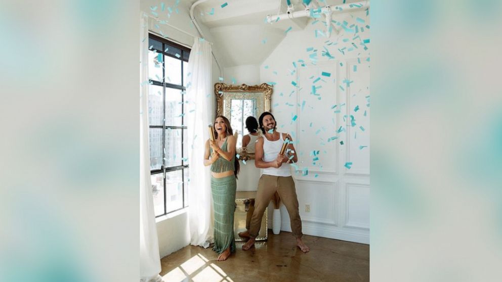 PHOTO: In this photo posted to her Instagram account, Jenna Johnson is shown with Val Chmerkovskiy at the gender reveal for their baby.