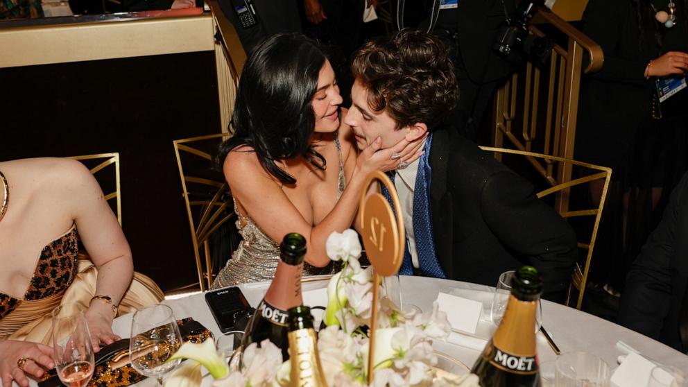 PHOTO: Kylie Jenner and Timothee Chalamet attend the 82nd Annual Golden Globe Awards, Jan. 5, 2025, in Beverly Hills, Calif.