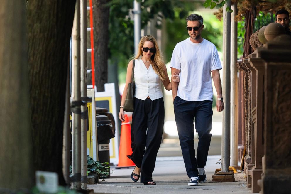 PHOTO: Jennifer Lawrence and Cooke Maroney, Aug. 22, 2023, in New York.