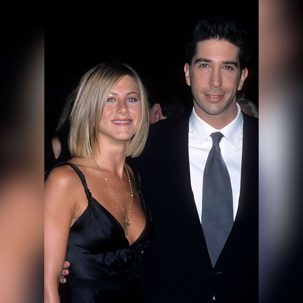 PHOTO: Jennifer Aniston and David Schwimmer attend the 27th Annual People's Choice Awards on Jan. 7, 2001, at the Pasadena Civic Auditorium in Pasadena, Calif.