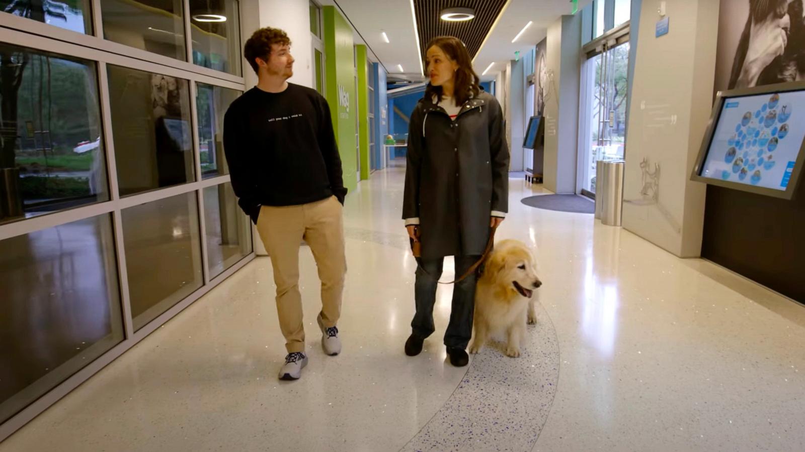 PHOTO: Jennifer Garner and her dog Birdie are seen in an interview with WeRateDogs.