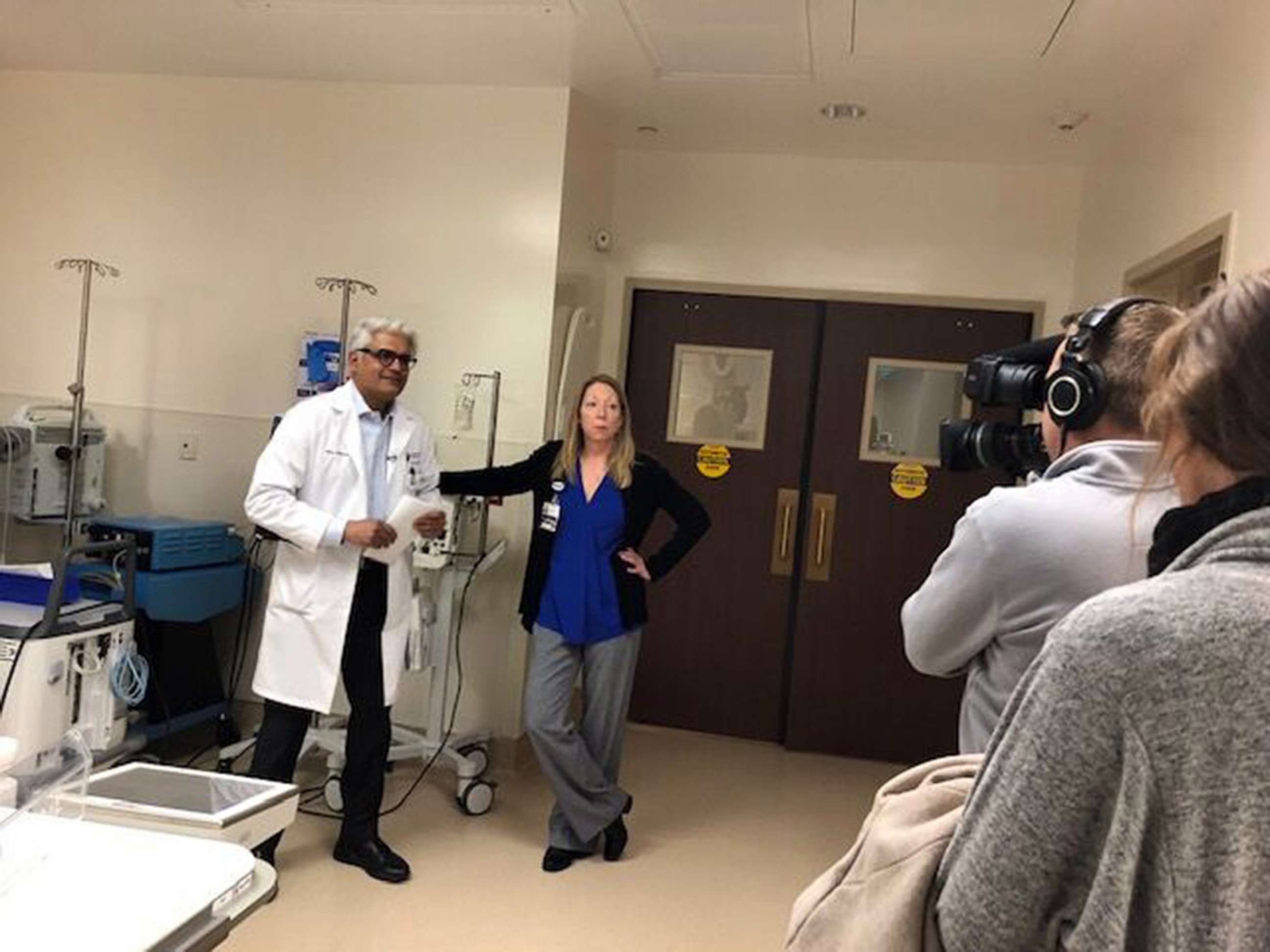 PHOTO: Jennifer Gaydosh poses with her cardiologist, Dr. Vijay Subbarao, at Rose Medical Center in Denver.