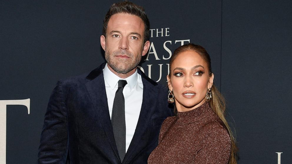 PHOTO: Ben Affleck and Jennifer Lopez attend the premiere of "The Last Duel" Oct. 9, 2021, in New York.