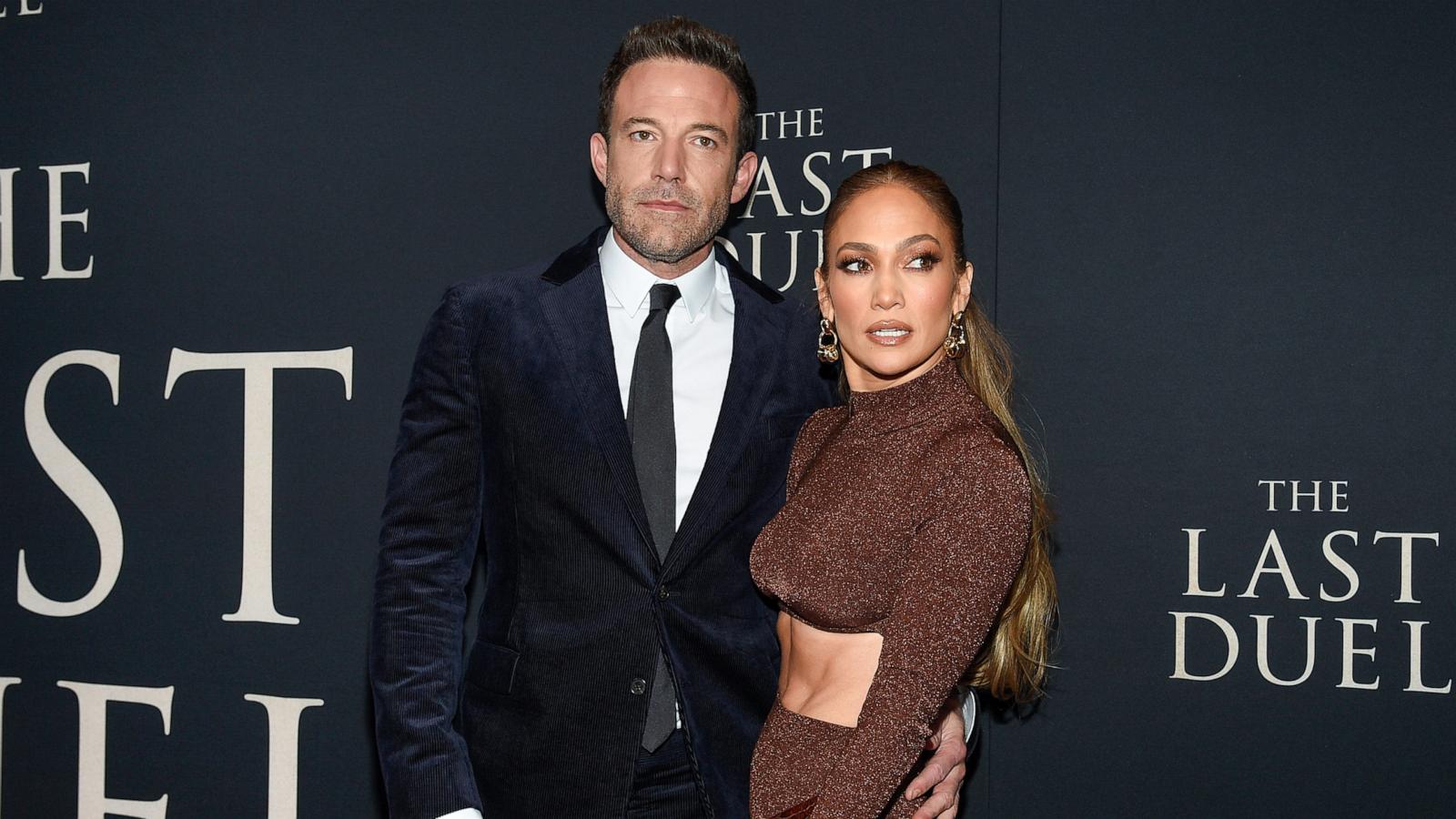 PHOTO: Ben Affleck and Jennifer Lopez attend the premiere of "The Last Duel" Oct. 9, 2021, in New York.