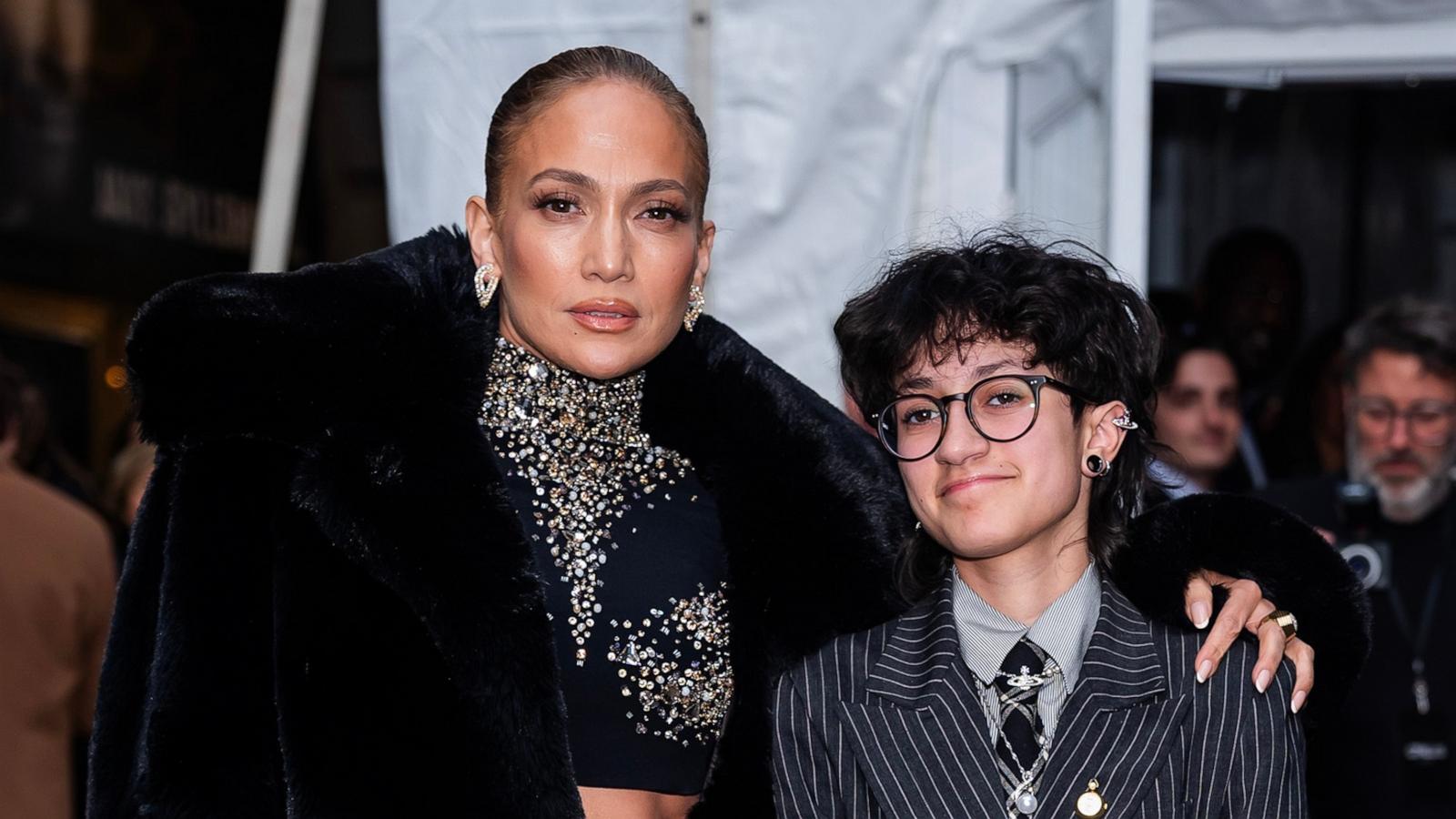 PHOTO: Jennifer Lopez and Emme Muniz attend "Othello" opening night at the Barrymore Theater in Midtown on March 23, 2025 in New York City.