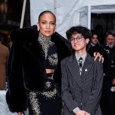 PHOTO: Jennifer Lopez and Emme Muniz attend "Othello" opening night at the Barrymore Theater in Midtown on March 23, 2025 in New York City.