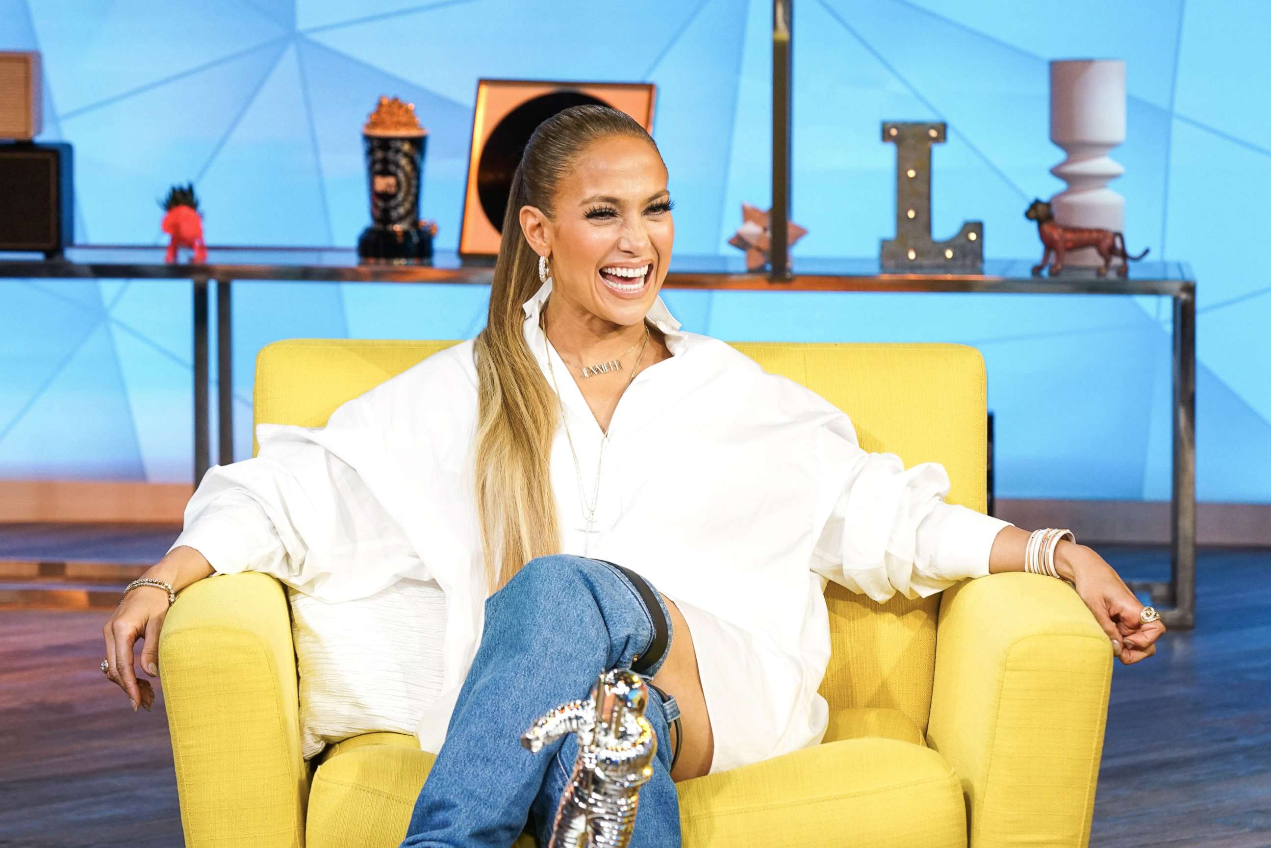 PHOTO: Jennifer Lopez announced as Michael Jackson Video Vanguard Reward recipient at 2018 MTV VMAs at MTV Studios on July 31, 2018, in New York City.