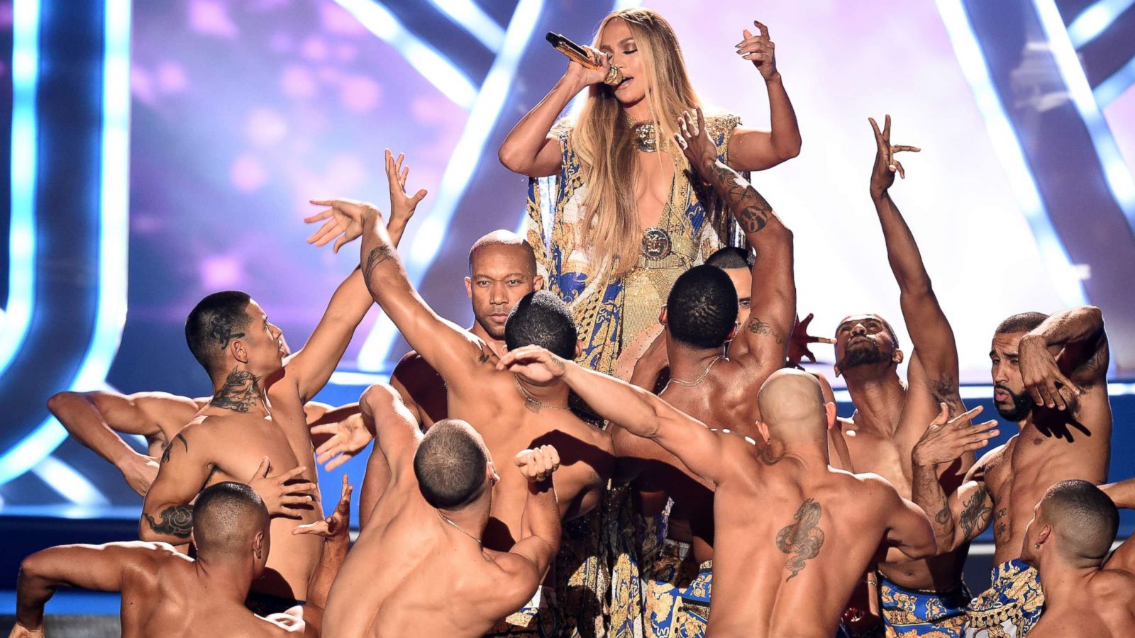 PHOTO: Jennifer Lopez performs onstage during the 2018 MTV Video Music Awards at Radio City Music Hall in New York City, Aug. 20, 2018.