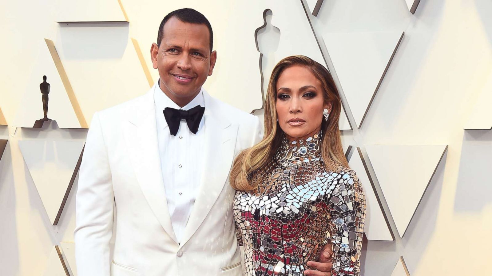 PHOTO: Alex Rodriguez and Jennifer Lopez arrive at the Oscars, Feb. 24, 2019, at the Dolby Theatre in Los Angeles.