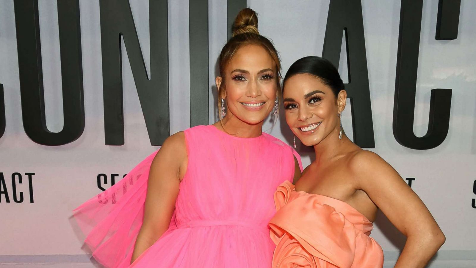 PHOTO: Jennifer Lopez and Vanessa Hudgens at the "Second Act" film premiere, Arrivals in N.Y., Dec. 12, 2018.