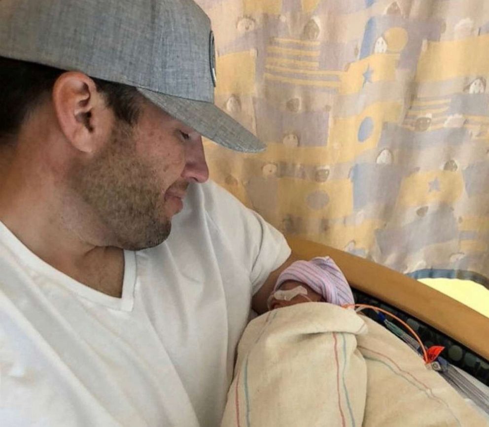 PHOTO: Ryan Nash holds his newborn daughter Pressley Marie.