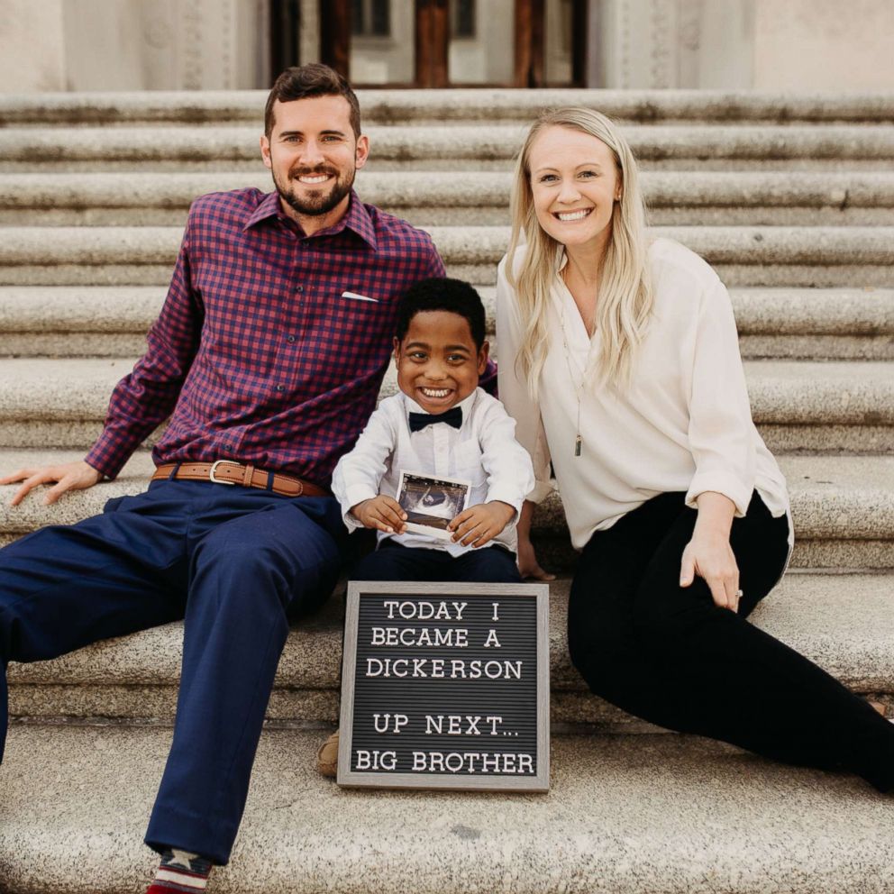 VIDEO: Boy reveals he's going to be a big brother on the same day he's adopted