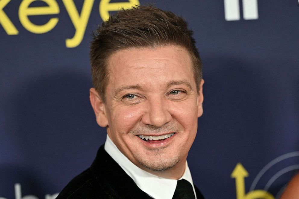 PHOTO: In this file photo taken on Nov. 17, 2021, movie star Jeremy Renner arrives for the premiere of Marvel Studios' television miniseries "Hawkeye" at the El Capitan Theatre in Los Angeles.