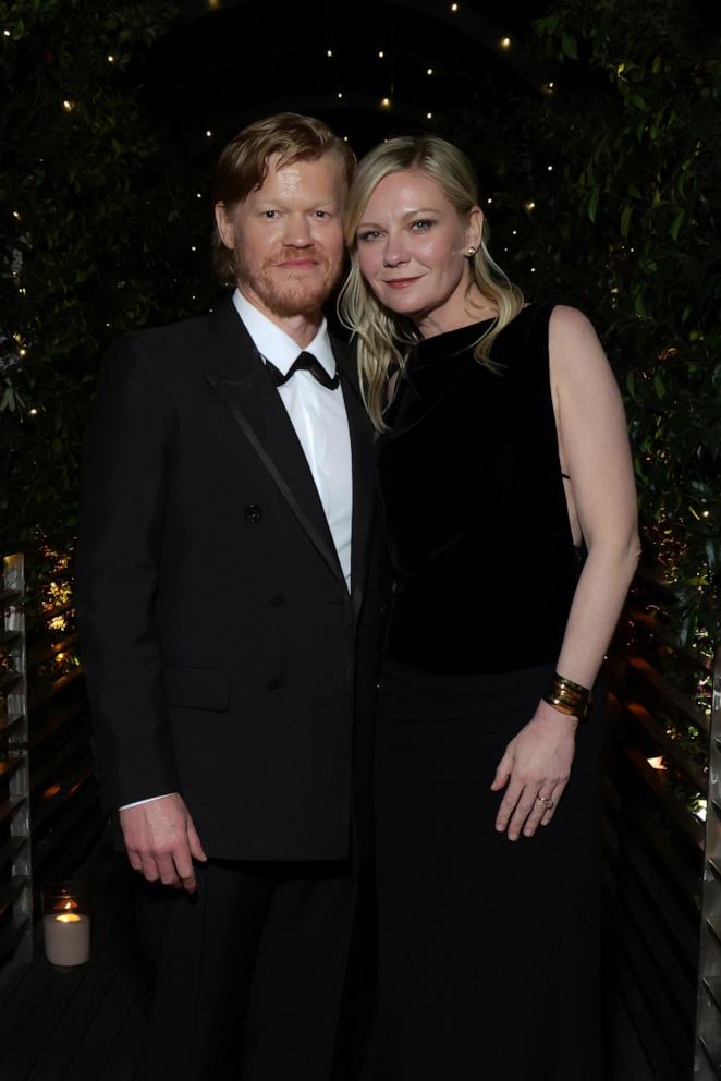 PHOTO: Jesse Plemons and Kirsten Dunst attend The Walt Disney Company Golden Globes After-Party at Funke in Beverly Hills, Calif., Jan. 05, 2025.