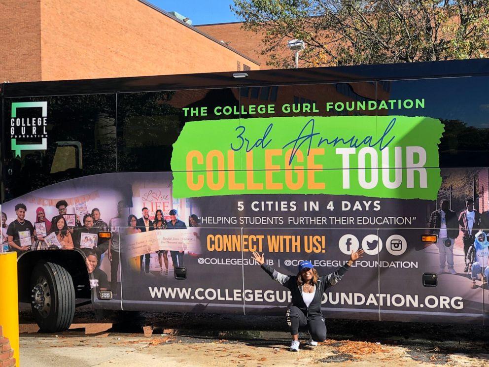 PHOTO: Jessica Brown's college tour bus.