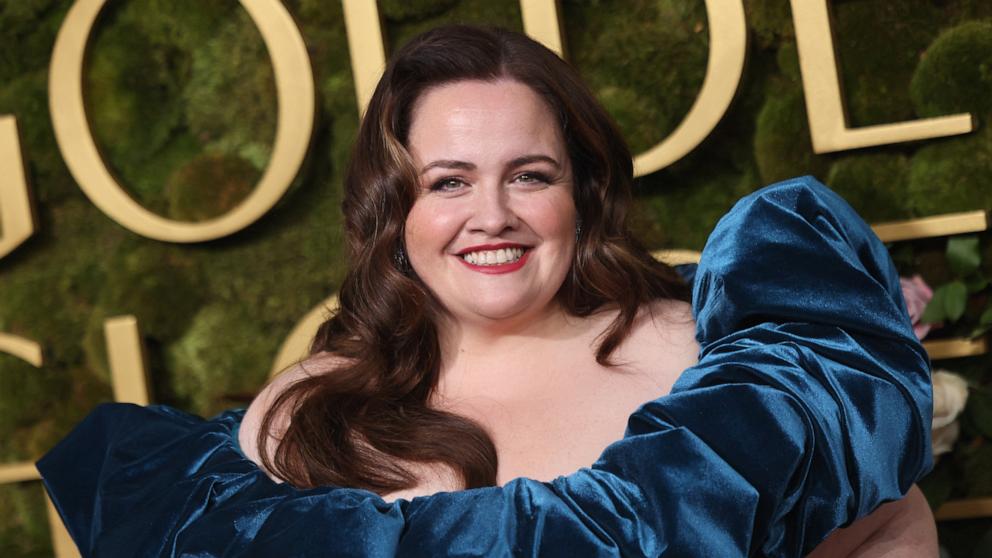PHOTO: Jessica Gunning arrives for the 82nd annual Golden Globe Awards, Jan. 5, 2025, in Beverly Hills, Calif.