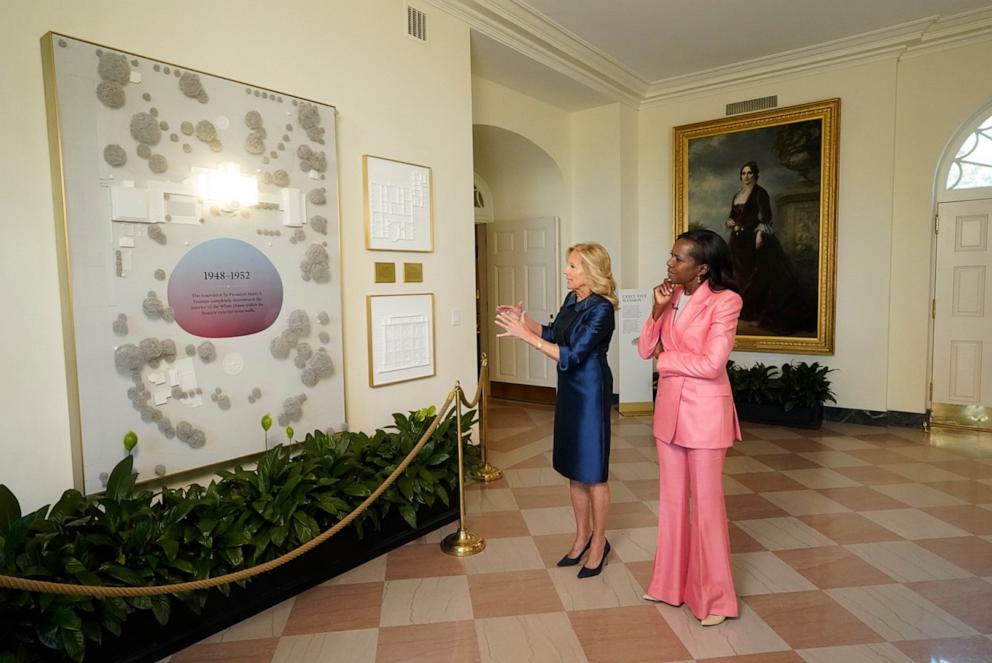 PHOTO: First lady Jill Biden unveils the revamped White House tour in an exclusive interview with ABC News' Deborah Roberts.