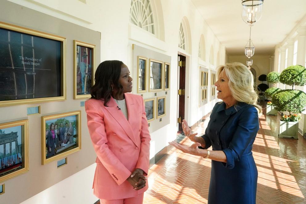 PHOTO: First lady Jill Biden unveils the revamped White House tour in an exclusive interview with ABC News' Deborah Roberts.