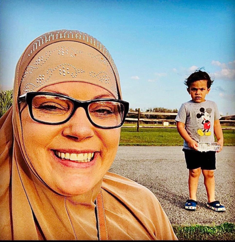 PHOTO: Jill Mraidi, a mother to four boys from Orlando, Florida, poses in an undated photo with her 3-year-old son, Qasim.