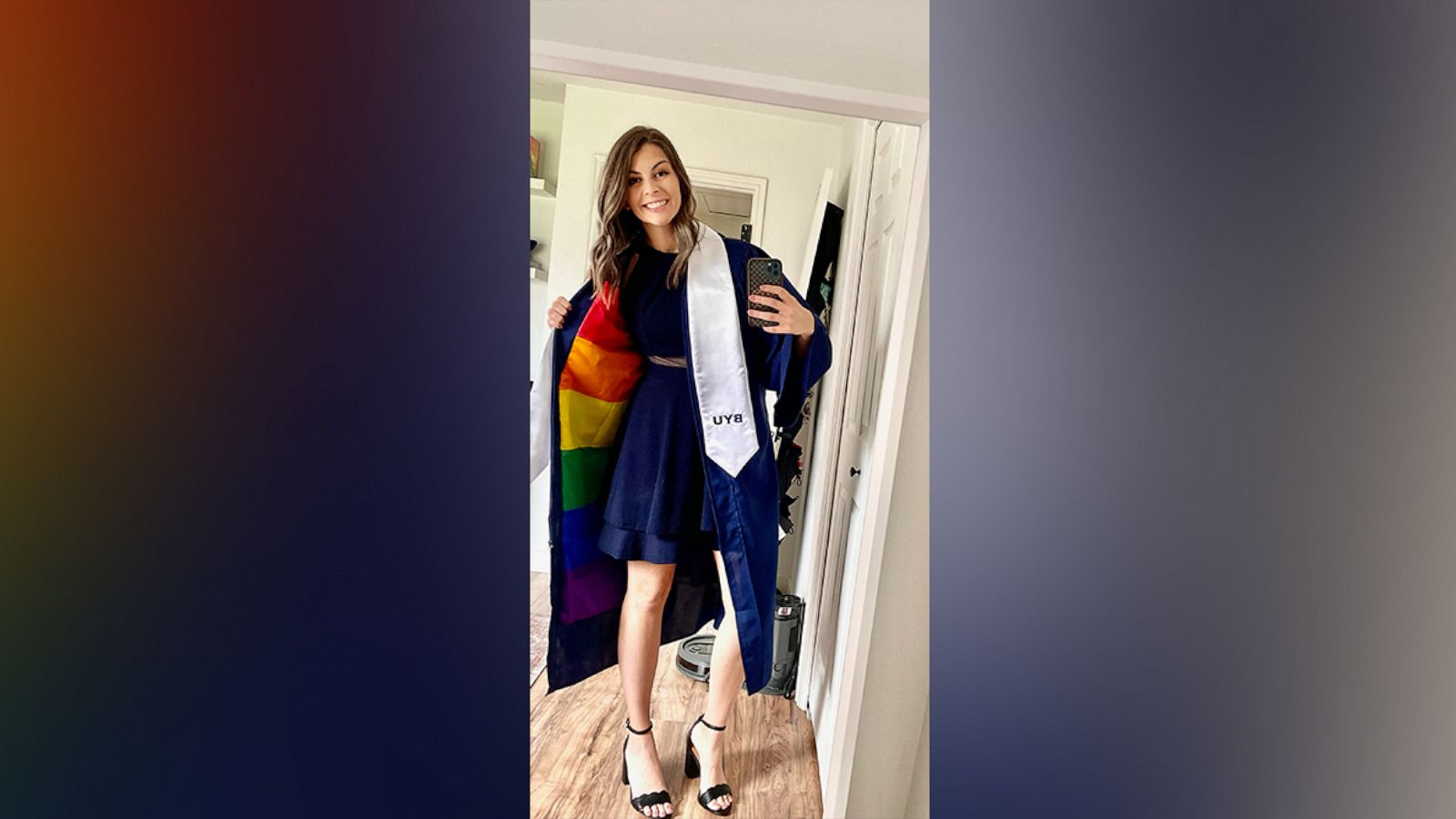 PHOTO: Jillian Orr told "GMA" that she texted this photo of her modified graduation gown to her best friend, the first person she ever came out to.