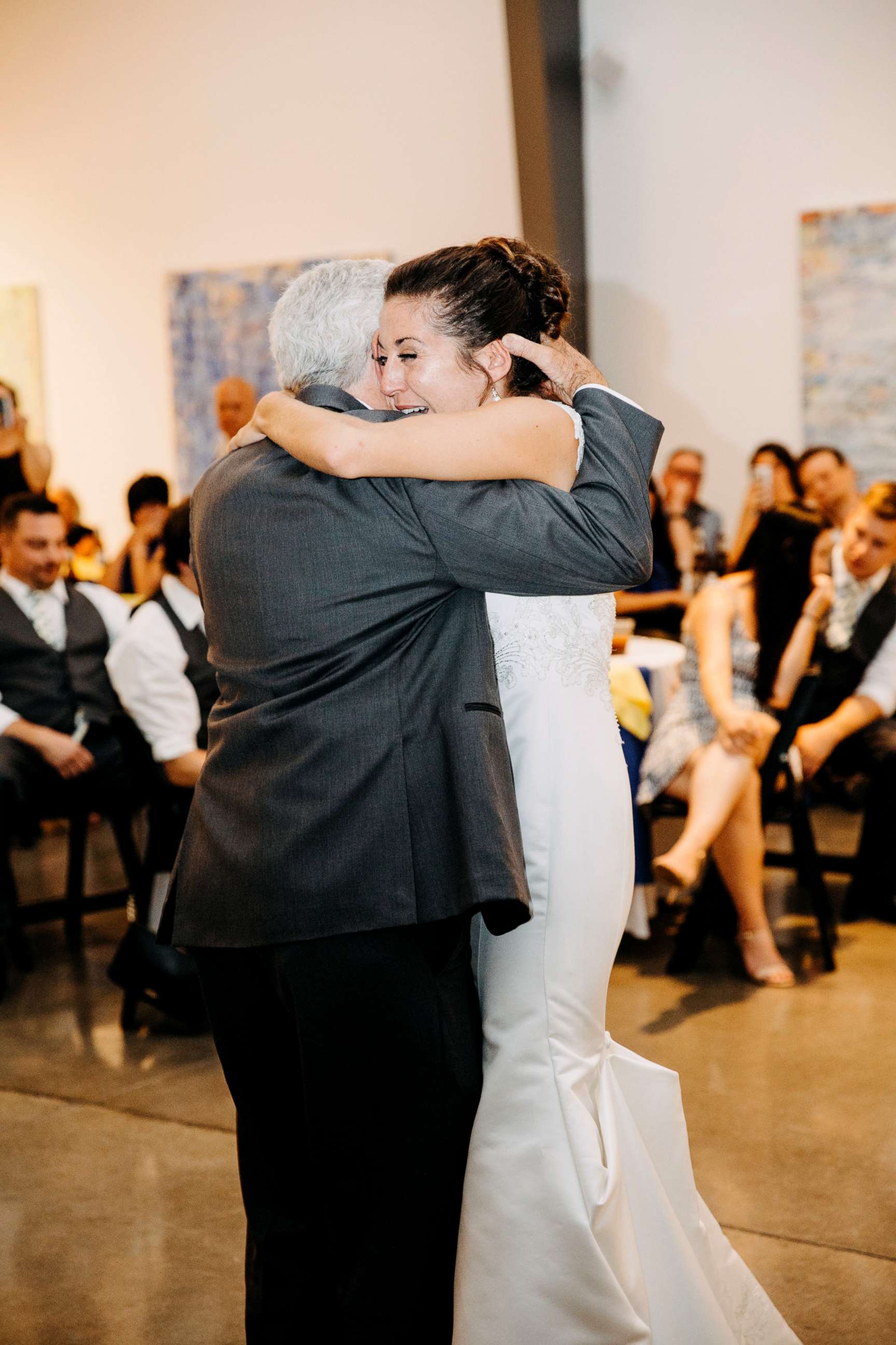 PHOTO: Jim Stamp, 70, of Colorado, who a few years back was diagnosed with a rare autoimmune disorder, ditched his cane to dance with his daughter Gina Ross and walk her down the aisle on her wedding day.