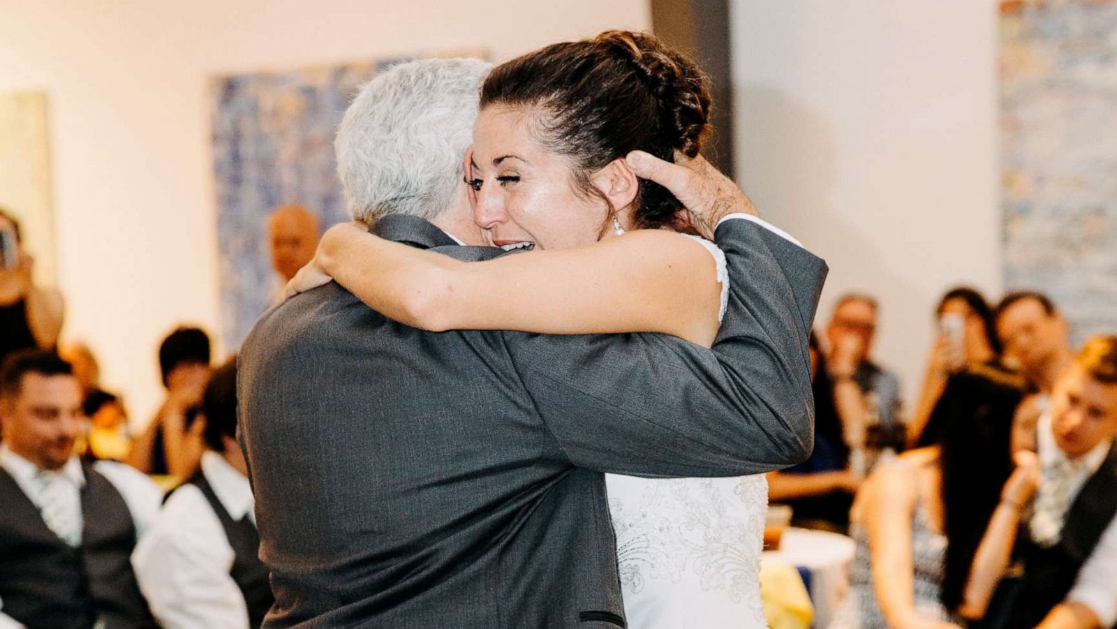 PHOTO: Jim Stamp, 70, of Colorado, who a few years back was diagnosed with a rare autoimmune disorder, ditched his cane to dance with his daughter Gina Ross and walk her down the aisle on her wedding day.