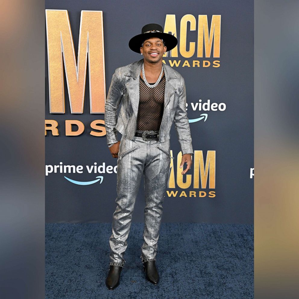 PHOTO: Jimmie Allen attends the 57th Academy of Country Music Awards at Allegiant Stadium on March 7, 2022 in Las Vegas.