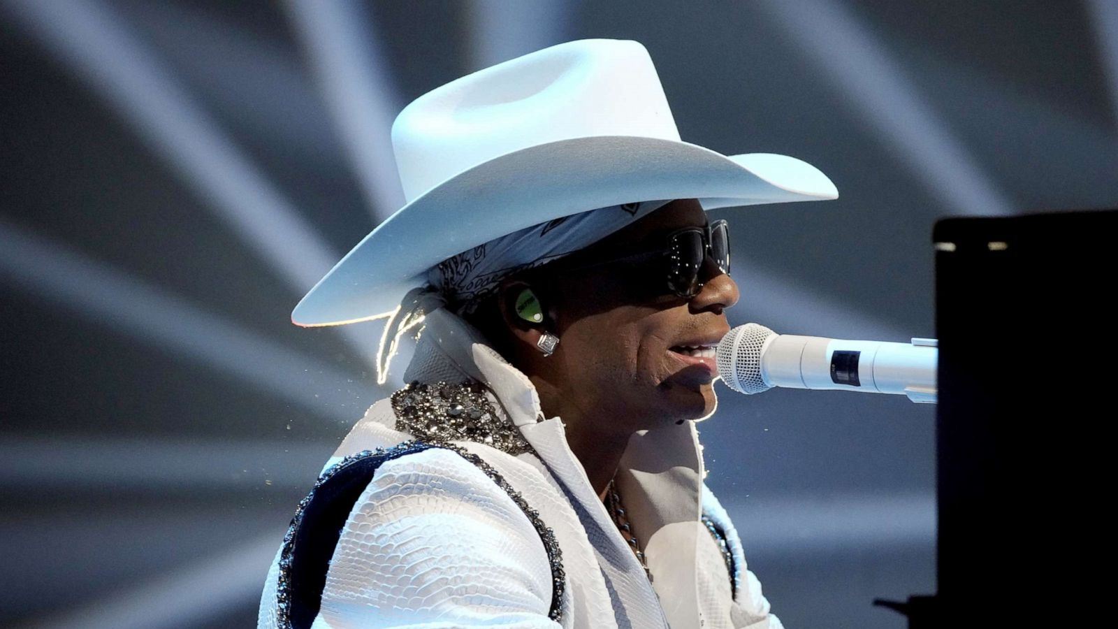 PHOTO: Jimmie Allen performs at the 2022 CMT Music Awards at Nashville Municipal Auditorium, April 11, 2022, in Nashville.