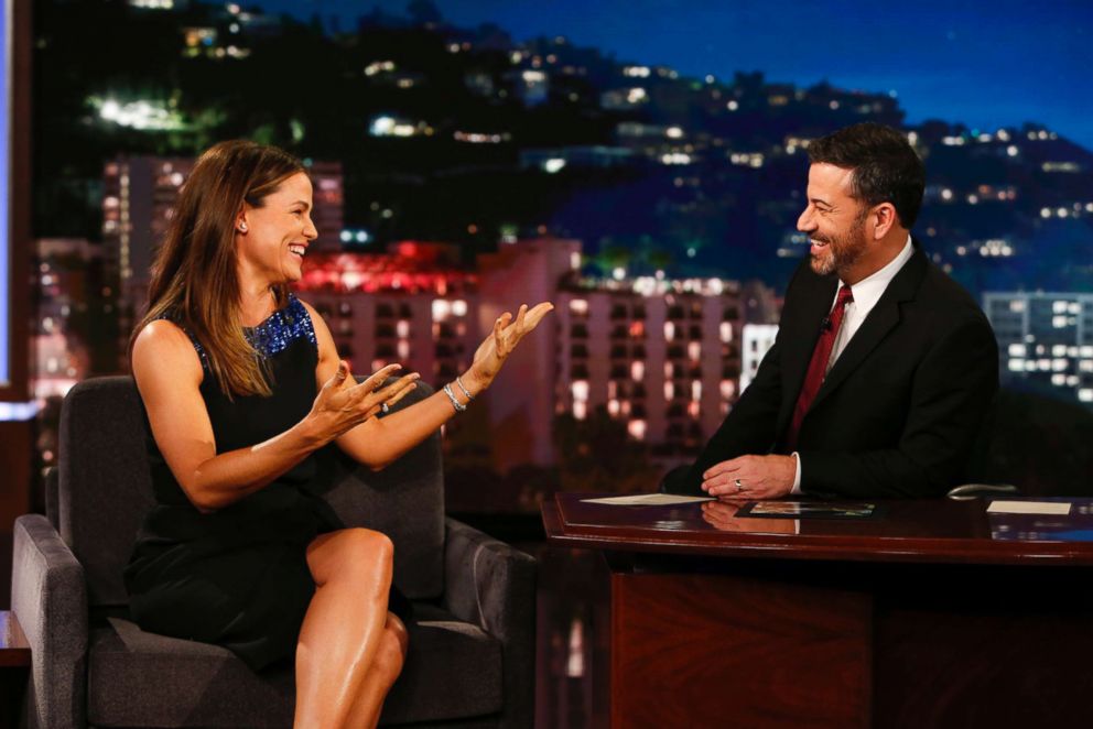 PHOTO: Jennifer Garner and Jimmy Kimmel on "Jimmy Kimmel Live!" in Los Angeles, Oct. 9, 2018.