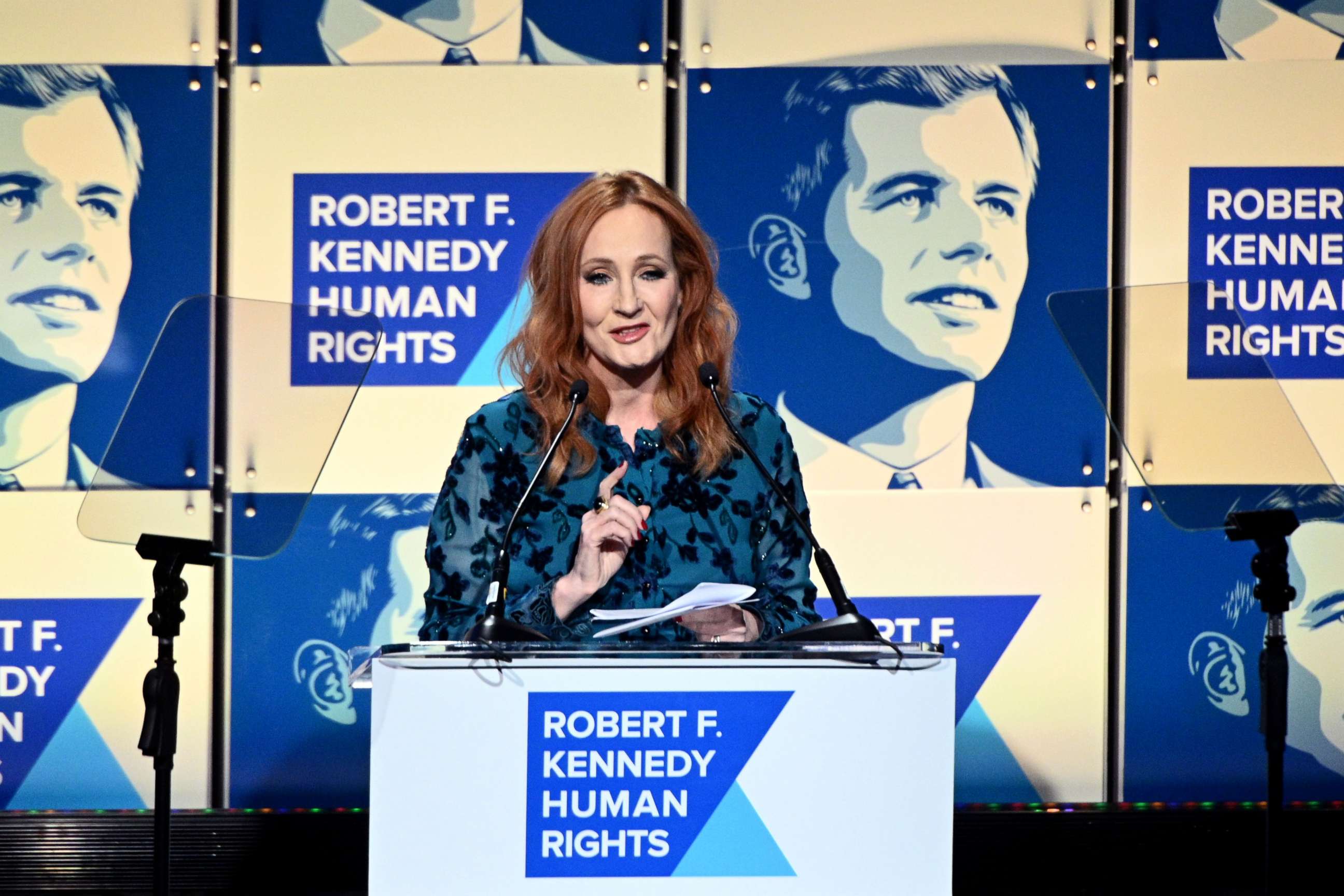 PHOTO: J.K. Rowling accepts an award onstage during the Robert F. Kennedy Human Rights Hosts 2019 Ripple Of Hope Gala & Auction In NYC, Dec. 12, 2019, in New York City.