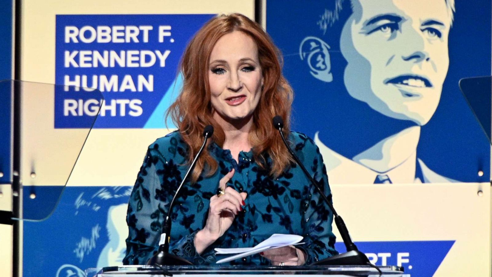 PHOTO: J.K. Rowling accepts an award onstage during the Robert F. Kennedy Human Rights Hosts 2019 Ripple Of Hope Gala & Auction In NYC, Dec. 12, 2019, in New York City.