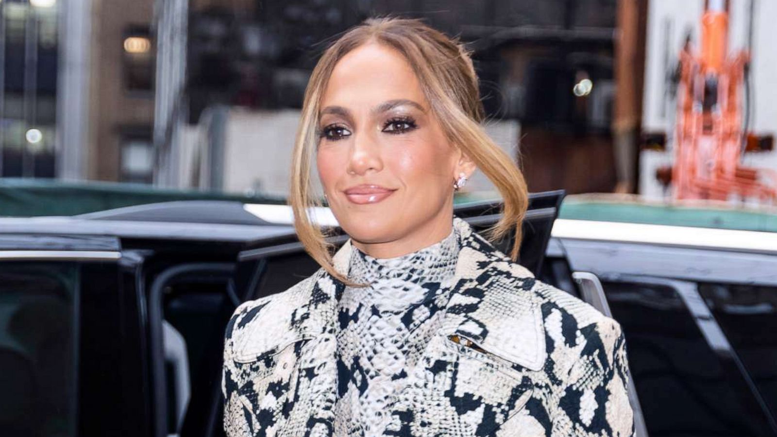 PHOTO: Jennifer Lopez arrives for an appearance on Feb. 3, 2022, in New York City.