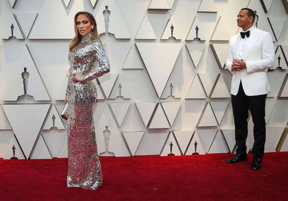 PHOTO: Jennifer Lopez and Alex Rodriguez arrive for the Oscars, Feb. 24, 2019 in Los Angeles.