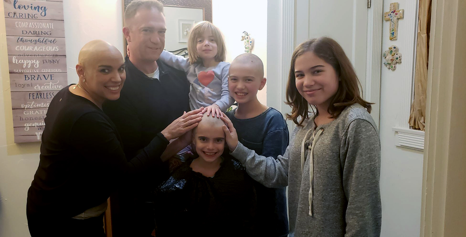 PHOTO: Joanna McPherson of Shreveport, Louisiana, was touched when her daughters, Kayla, 10 and Sophia, 7, shaved their heads after Joanna began losing her hair from chemo treatments. 
