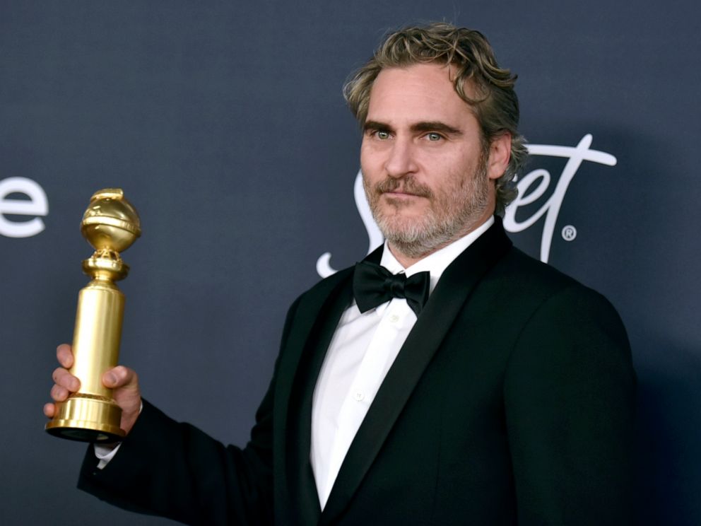 PHOTO: Joaquin Phoenix, winner of the award for best performance by an actor in a motion picture drama for "Joker," arrives at the InStyle and Warner Bros. Golden Globes afterparty at the Beverly Hilton Hotel, Jan. 5, 2020, in Beverly Hills, Calif.