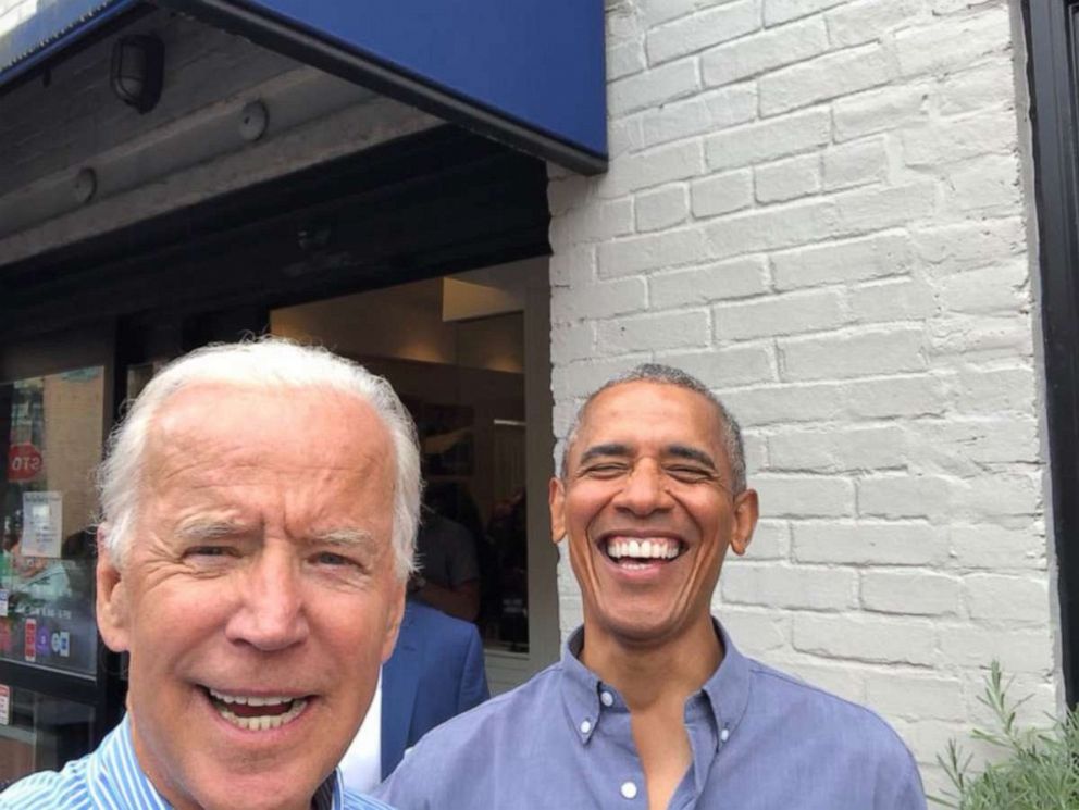 PHOTO: Joe Biden posted this selfie of himself with Barack Obama on Twitter on August 4, 2018 on the occasion of Obama's birthday. 