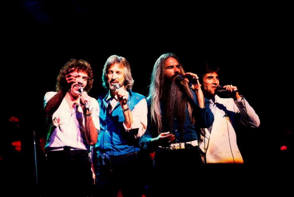 PHOTO: Country band Oak Ridge Boys perform onstage at the Poplar Creek Music Theater, Hoffmann Estates, Illinois, August 21, 1984.