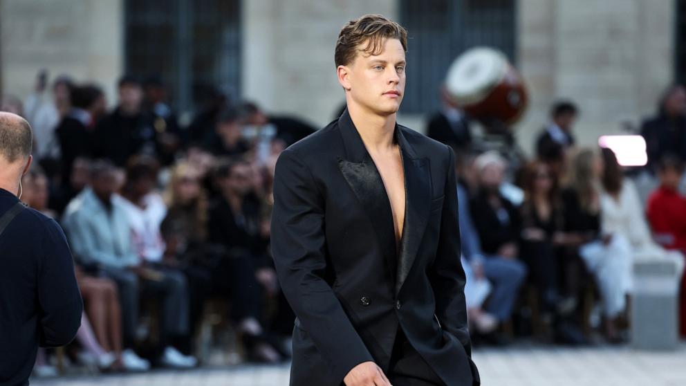 PHOTO: Joe Burrow walks the runway during Vogue World: Paris at Place Vendome on June 23, 2024 in Paris, France.