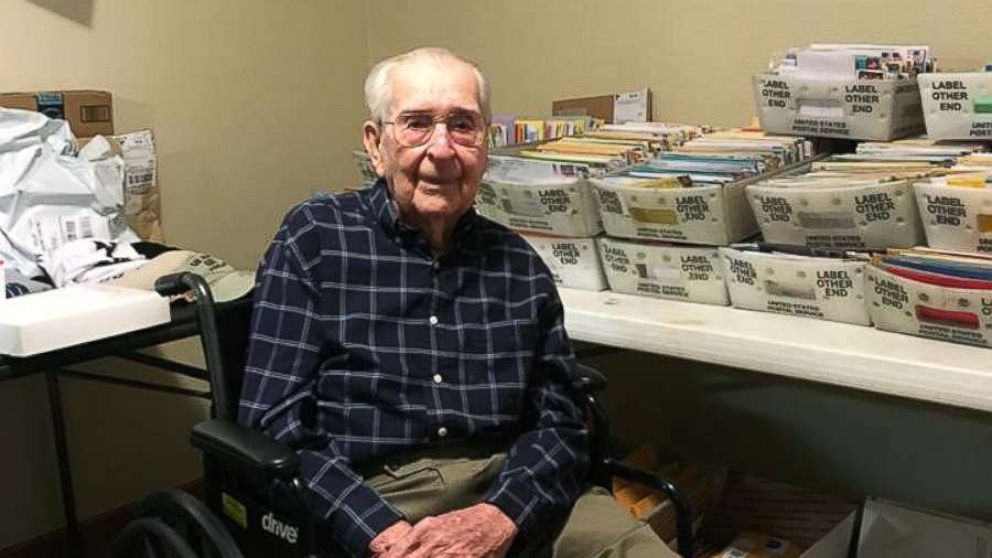 PHOTO: Brookdale Midwestern senior living community in Wichita Falls, Texas posted a photo of their resident, Joe Cuba, asking for 100 cards for his 100th birthday, and he received thousands from people around the world.