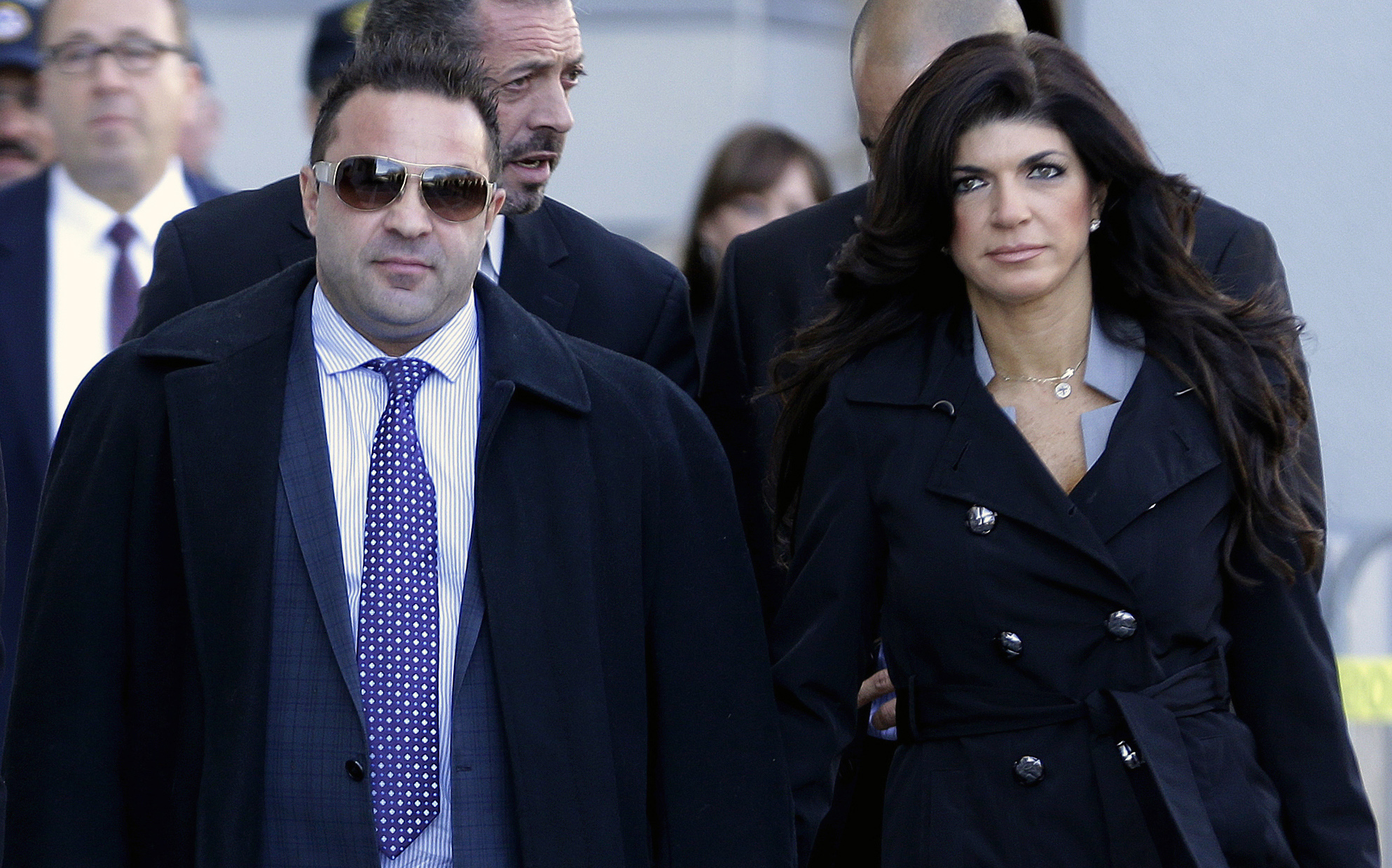 PHOTO: In this Nov. 20, 2013, file photo, Giuseppe "Joe" Giudice, left, and his wife, Teresa Giudice, of Montville Township, N.J., walk out of Martin Luther King Jr. Courthouse after a court appearance, in Newark, N.J.