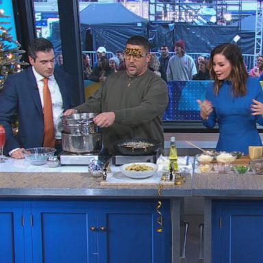 PHOTO: Chef Joe Isidori shares recipes for New Year's Eve celebrations on "Good Morning America" on Dec. 30, 2024.