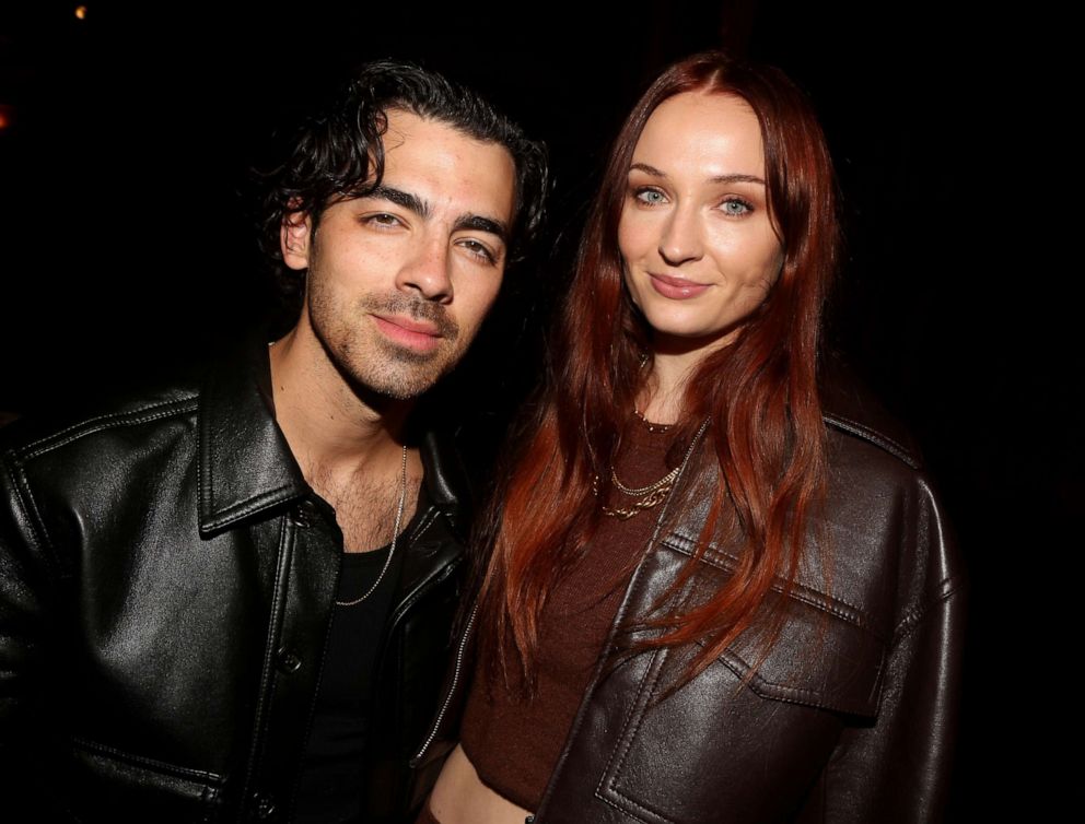 PHOTO: In this Oct. 20, 2022, file photo, Joe Jonas and Sophie Turner pose at the opening night of the play "Topdog/Underdog" on Broadway in New York.