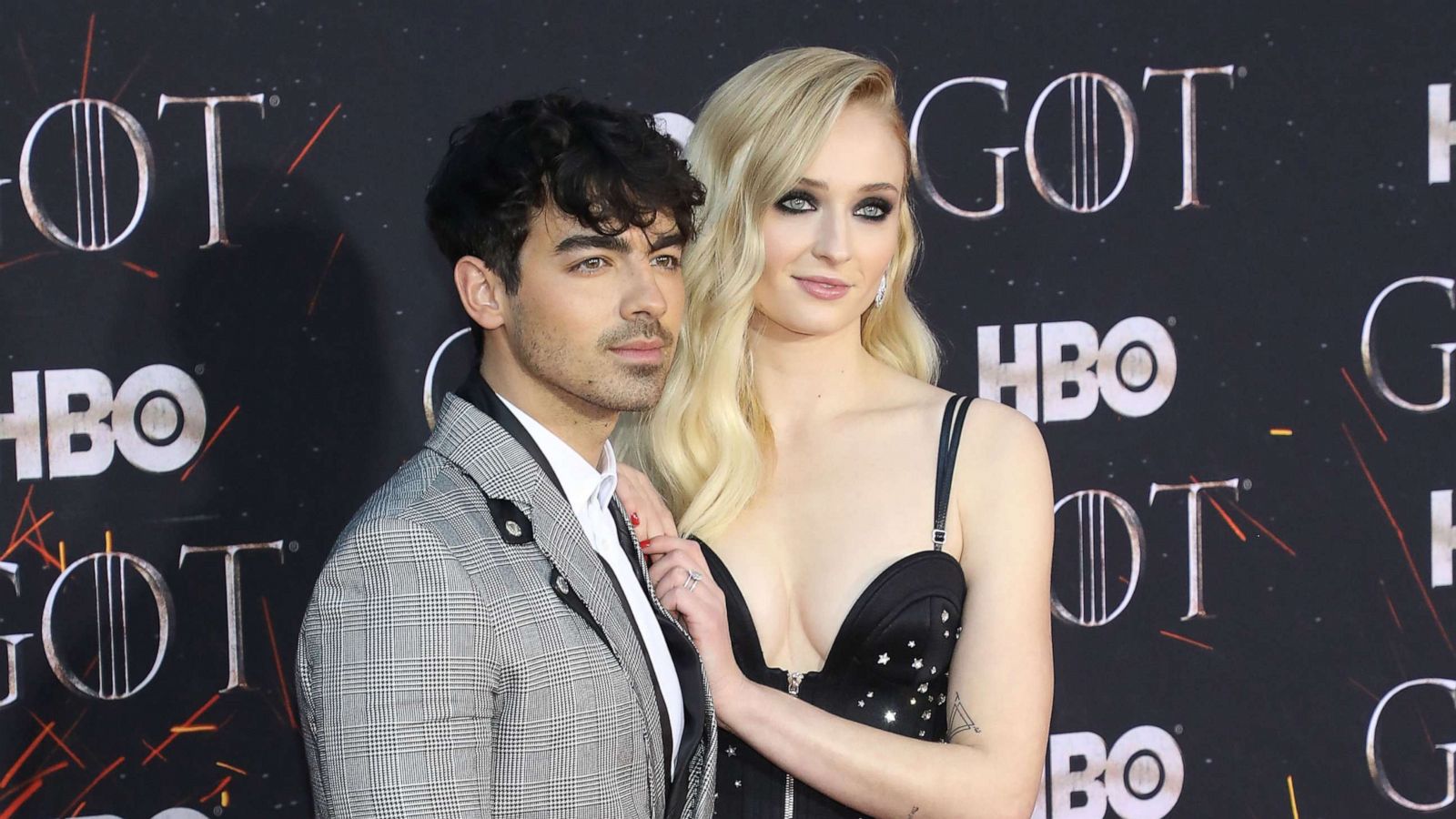 PHOTO:Joe Jonas and Sophie Turner attend the Season 8 premiere of "Game of Thrones" at Radio City Music Hall, April 3, 2019, in New York City.