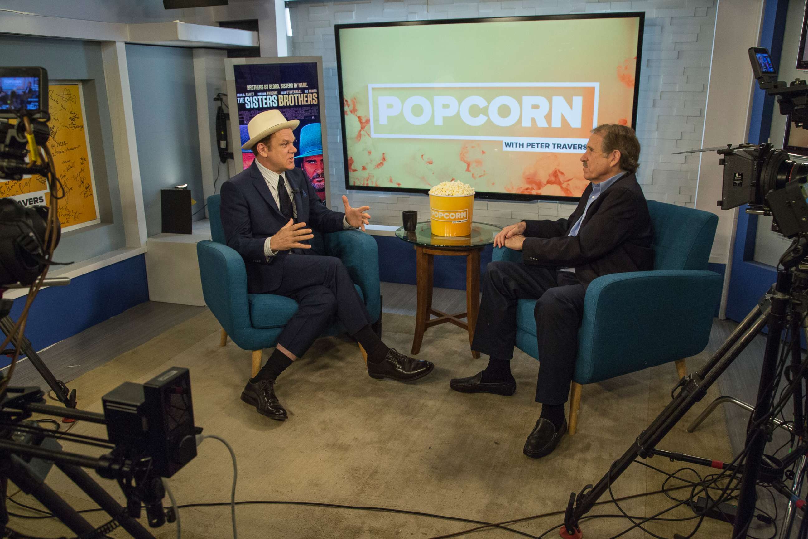 PHOTO: John C. Reilly appears on "Popcorn with Peter Travers" at ABC News studios, Sept. 13, 2018, in New York City.
