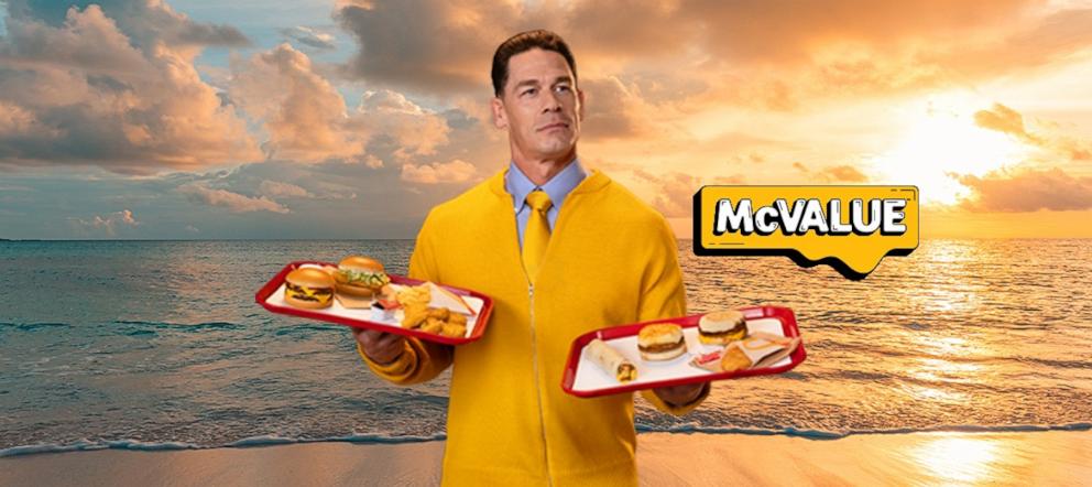 PHOTO: John Cena has helped McDonald's launch the new McValue platform.