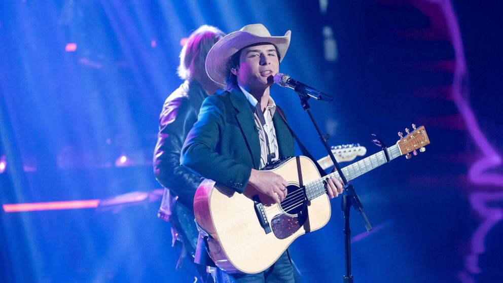 PHOTO: John Foster on “American Idol” on May 12, 2025.