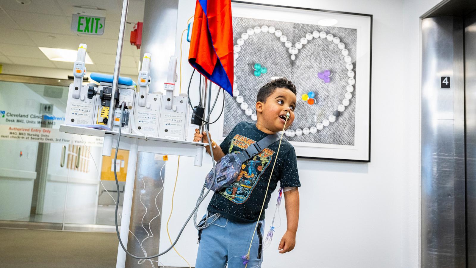 PHOTO: After 6-year-old John-Henry learned he would be getting a new heart, he couldn’t resist telling all of his friends and staffers at Cleveland Clinic Children’s.