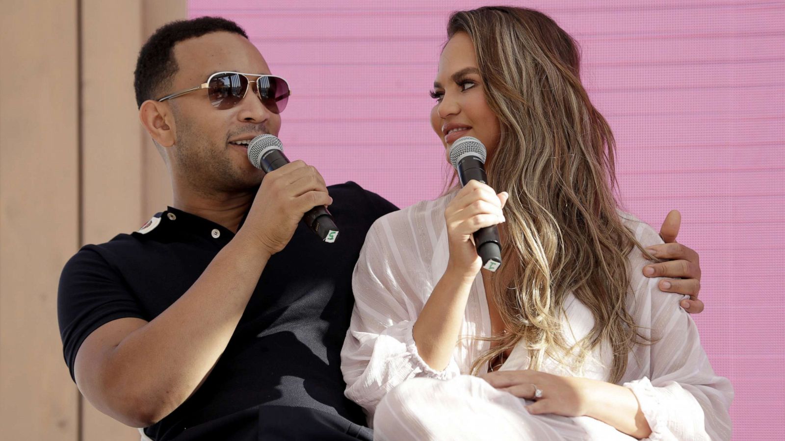 PHOTO: Chrissy Teigen and John Legend on June 18, 2019 in Cannes, Frances.